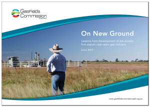 GasFields Commission 'On New Ground' Report Cover Page