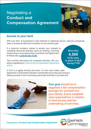 GasFields Commission 'Negotiating a CCA' fact sheet