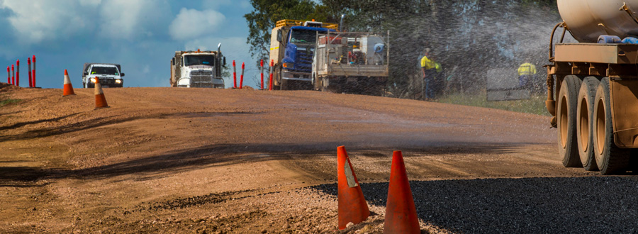 Road works in regional Queensland